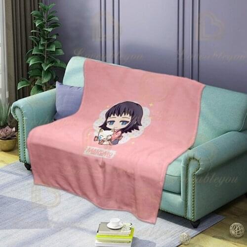 Demon Slayer Cosplay Bed Soft Blanket 3D Fleece Warm Sofa Soft Travel Blanket Flannel Comfortable Delicate Quilts