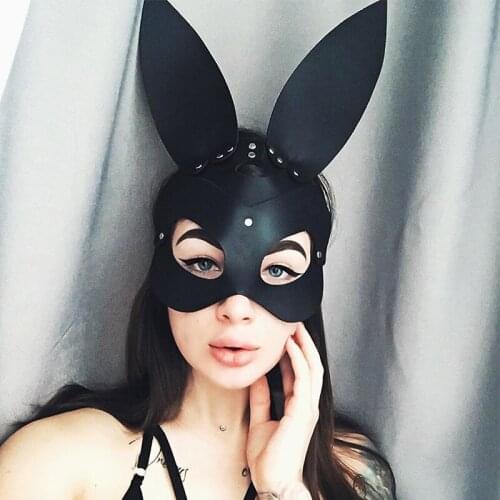 Erotic Sex Toys Women Sexy Leather Cat Mask Cosplay Face Halloween Party Slave Cosplay Mask Masquerade Ball Fancy Party Masks