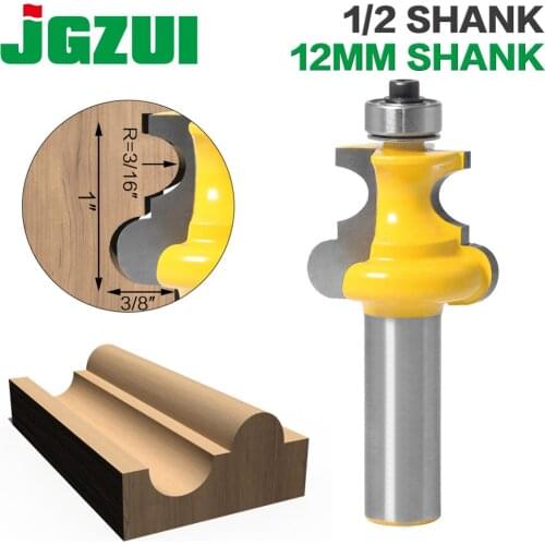 1pc 12mm 1/2" Shank Bead Molding Router Bit Flute & Beading Line Woodworking Tenon Milling Cutter for Wood Tools