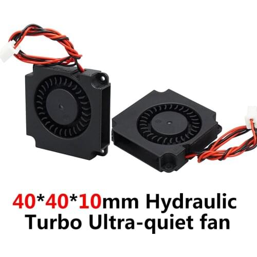 Hydraulic Turbo fan Ultra-quiet 40*40*10mm 3D Printer Parts the model Cooling Fan 12V/24V DC XH2.54 Wire
