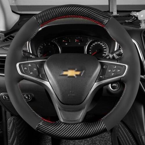 For Chevrolet Equinox MALIBU xl CRUZE Monza Cavalier DIY custom carbon fiber leather car interior steering wheel cover