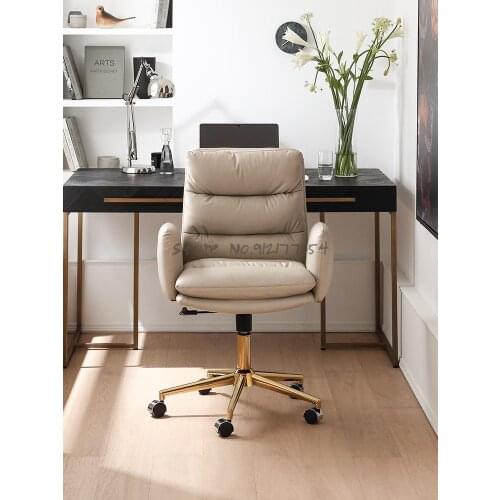 Italian Style Light Luxury Computer Chair Modern Home Desk Chair Designer Study Chair Sedentary Comfortable Office Chair