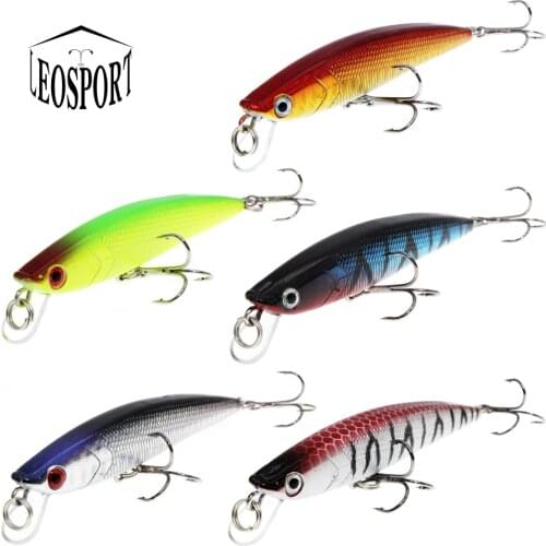 LEOSPORT New Arrival 1pcs Fishing Lures 9.5cm/8g Hard Baits 10 Colors AvailablePlastic Minnow Models Fishing Tackle Wholesale