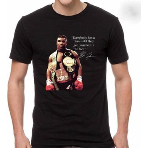 Mike Tyson Boxing Champion Mens Black T-Shirt