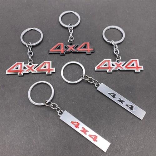 Metal Car Keychain Keyring 4X4 Equipement 4WD Key Chain for 4WD Ford Focus Nissan Toyota Range Rover Pe