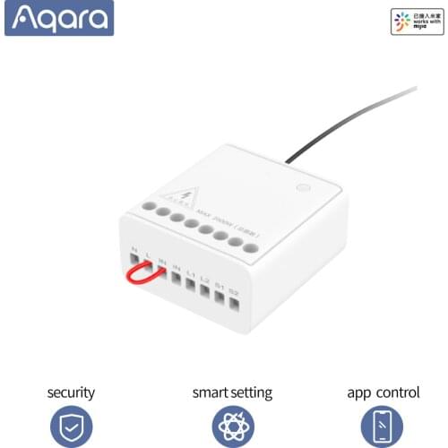 Aqara Relay Two-way control module Wireless Relay Controller 2 channels Work APP Zigbee Controller smart home For mihome