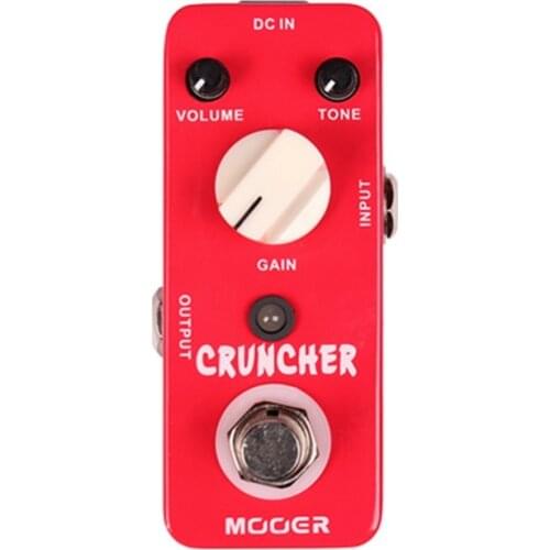 MOOER Cruncher High Gain Distortion Pedals Electric Guitar Effect Pedal True Bypass Full Metal Shell Guitar Effects Accessories