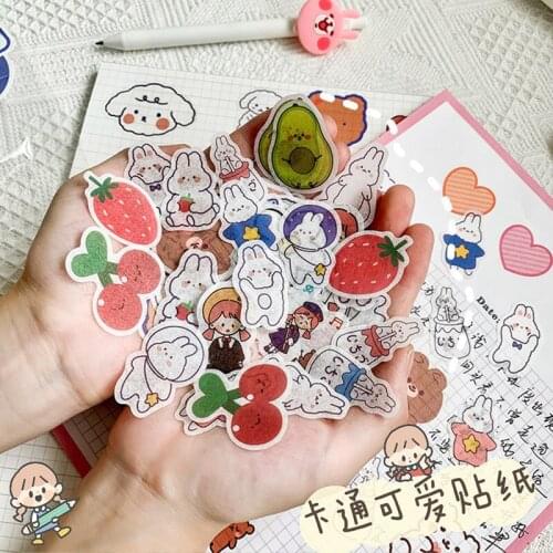 Cartoon Character Stickers Ins Hand Account Material Stickers Water Cup Mobile Phone Decoration Cute Sticker Pack
