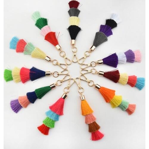 New Fashion Women Casual Tassels Women Keychain Bag Pendant Alloy Car Key Chain Ring Holder Trendy Jewelry Pendant Gift EH333