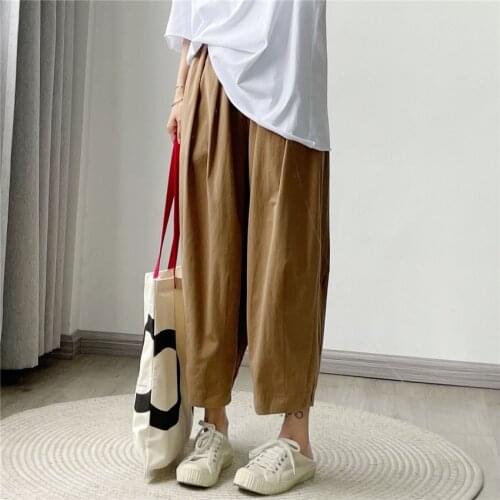 New loose and thin summer wide leg pants, casual pants 0423