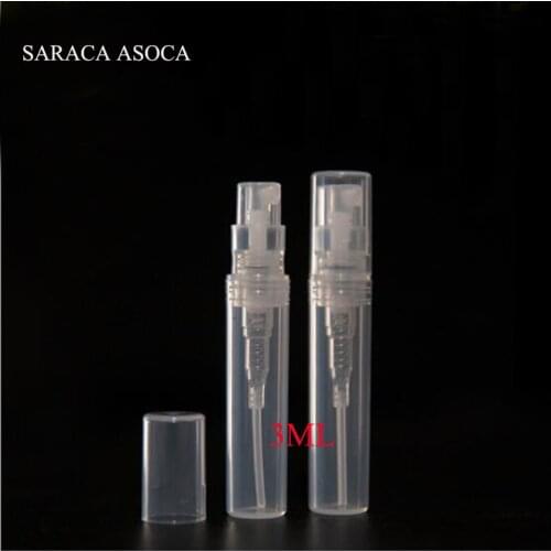 Wholesale 3ml Plastic Perfume Bottles 200pcs/lot White Black color Spray Refillable Bottle Empty Small Bottles