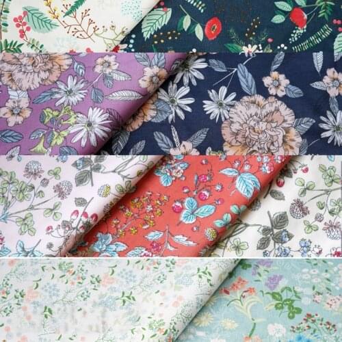 160x50cm floral pure cotton cloth making bedding sheet quilt cover sewing fabric flower DIY 160g/m