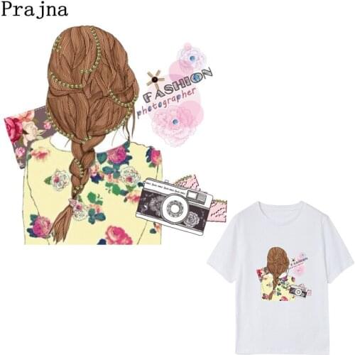 Prajna Beauty Photographer Heat Transfer Patch Grade-A Iron On Transfer For Clothes Thermal Easy Print Stickers Summer Style E