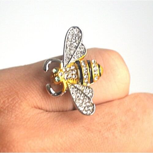 Worker Bee Ring for Career Enhancement (Green Eyes) W1666