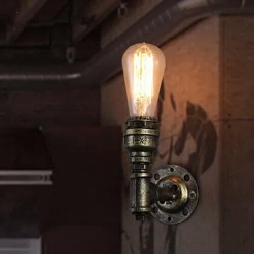 Retro Industrial American Style Pipe Wall Lamp Personalized & Creative Coffee Shop Restaurant Light Iron Pipe Lamp