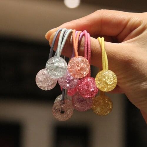 2pcs/lot New Fashion cute double ball elastic hair bands hair ring hair rope hair accessories for women girl Headwear