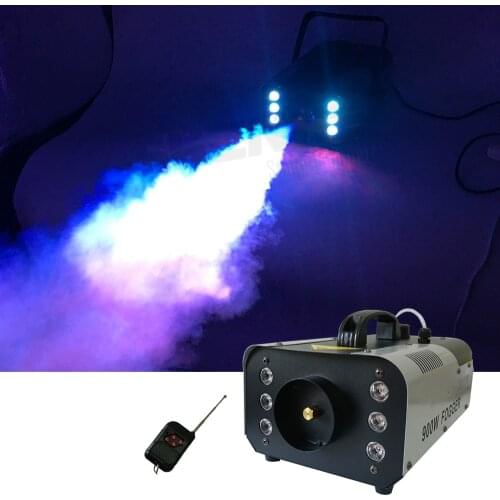 Sharelife 900W RGB Colorful LED Fog Smoke Machine Remote & Line Controller for Stage Light Home Party Show Wedding Effect