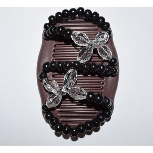 Standard comb clear and black beads 20pcs/lot magic comb