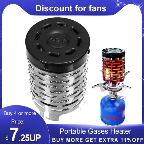 Outdoor Portable Gases Heater Stoves Heating Cover Mini Heater Cap Stainless Steel Gas Oven Burner Camping Stove Accessories