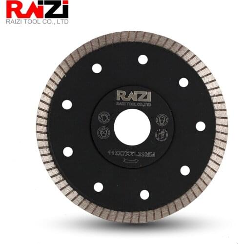Raizi Super Thin Tile Turbo Cutting Disc 115/125mm Porcelain Ceramic 22.23mm Bore Diamond Circular Saw Blade
