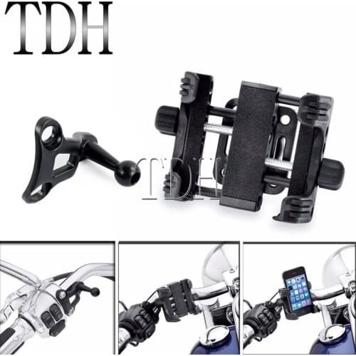 76000549 Universal Handlebar Mount Phone Carrier GPS Cellphone Device Holder Bracket Stand for Harley Sportster Dyna Softail XL