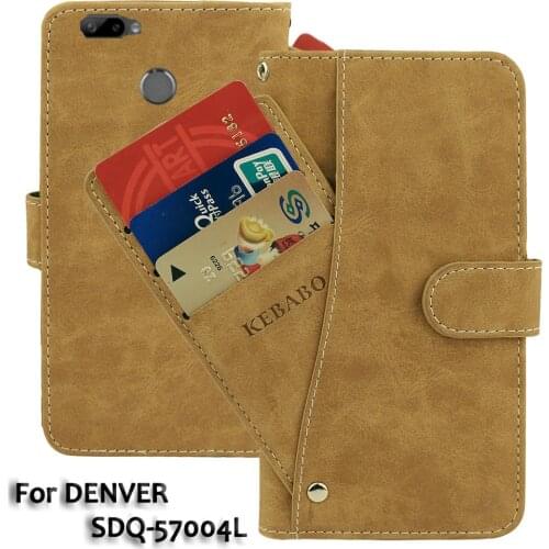 Vintage Leather Wallet DENVER SDQ-57004L 5.7" Case Flip Luxury Card Slots Cover Magnet Stand Phone Protective Bags