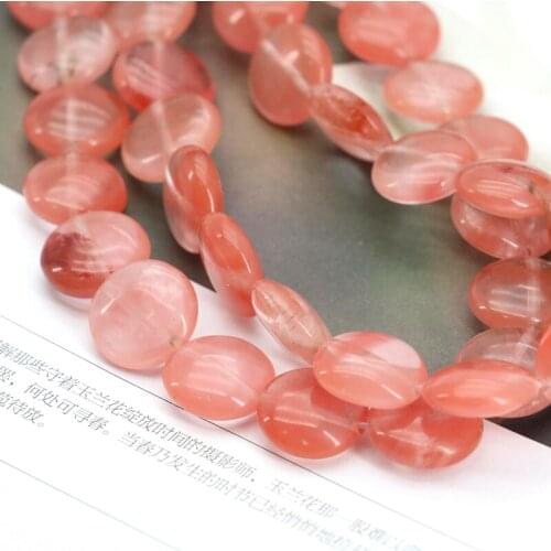 Hot Pink watermelon tourmaline Coin shape 14mm loose beads 15inches 2pc/lot beautiful DIY women jewelry making wholesale