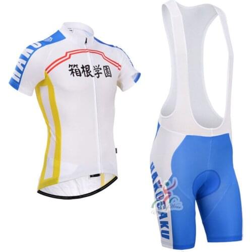 Yowamushi Pedal HAKOGAKU team cycling jersey MTB bike wear clothes uniform Breathable Japan short shirt SET mens clothing gel