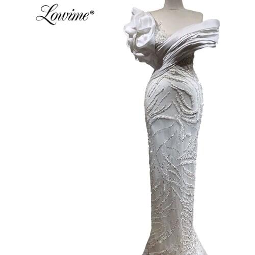 Saudi Arabia Ivory V Neck Evening Dresses 2020 Robe De Soiree Custom Mermaid Prom Dress Dubai Aibye Women Party Gown Kaftans