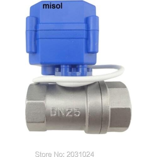 1pcs of Motorized valve G1" DN25 (reduce port) 2 way 12VDC CR01, stainless steel, electrical valve
