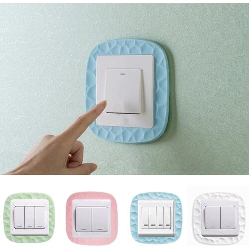 3D Silicone Luminous Switch Sticker Wall Sticker Switch Panel Protective Cover Living Room Bedroom Simple Modern Socket Decor
