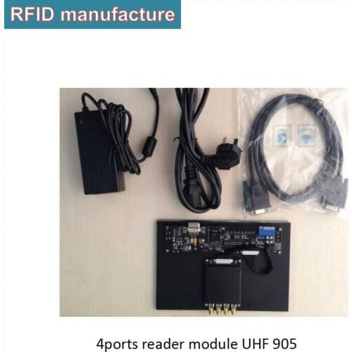 4ports uhf rfid reader 865-86860mhz impinj r2000 Ethernet work with uhf rfid outdoor antenna rfid sample sticker inlay