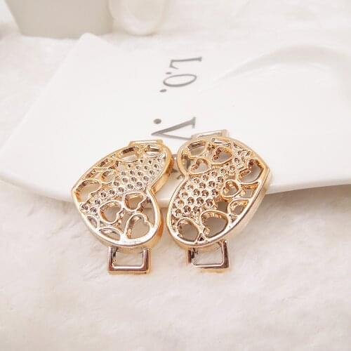 47/27mm,18pcs uv plated rose gold no fade ribbon buckles acessories Invitation Ribbon Slider Headband Hair Clip DIY