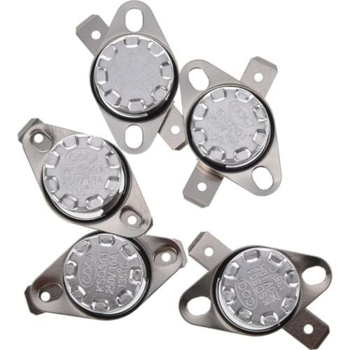 Top quality KSD301 250V 10A Thermostat Temperature Control Switch 135 Celsius N.C 5 Pcs