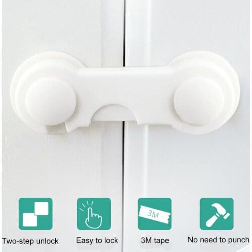 5Pcs Baby Safety Locks Plastic Kids Children Protection Care Locks for Refrigerators Security Cupboard Drawer Door Cabinet