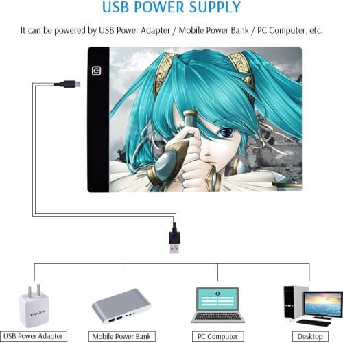 A4 LED Drawing Tablet Digital Graphics Pad USB LED Light Box Copy Board Electronic Art Graphic Painting Writing Table