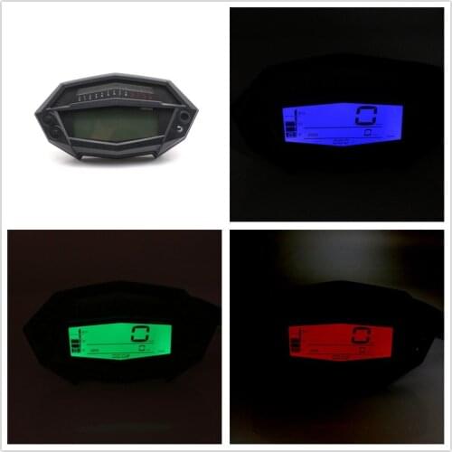 Motorcycle Accessories Tachometer Hour Meter Digital Speedometer Odometer Techometer Gear Indicator w/ Sensor For Kawasaki Z1000
