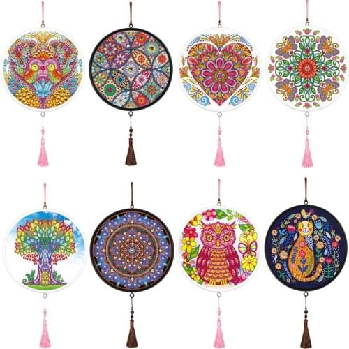 DIY Special Shape Diamond Painting Tassels Pendant Partial Drills Painting Wall Decoration Mosaic Cross Stitch Kits Gift