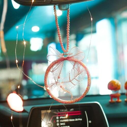 Bamboo Embroidery Car Pendant Accessories Wedding Party Home Wall Hanging Girl Baby Nursery Room Decor Ornaments INS Photo Props