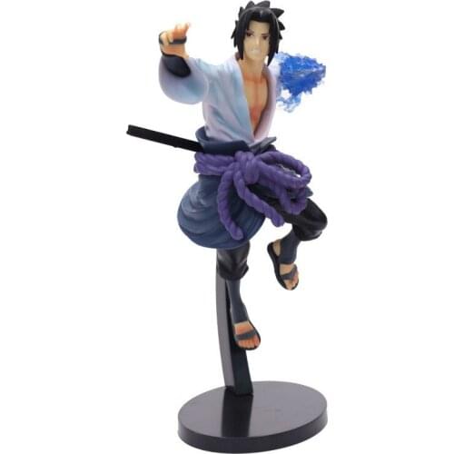 Banpresto Naruto Shippuden Vibration Stars Uchiha Sasuke Figure Figurine Collectible Model Toy Doll Children Gift 17cm