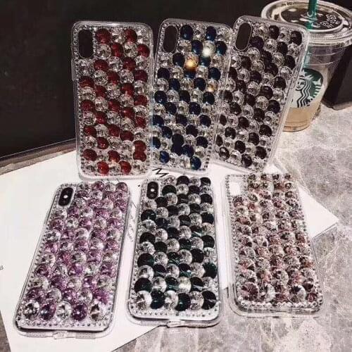 LaMaDiaa Bling Rhinestone Case For iPhone 12 11 Pro MAX X XS XR XS MAX Case Cover For iPhone 7 8 6 6S Plus Diamond Phone Coque