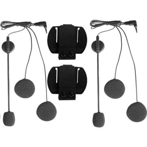 2PCS 3.5MM EJEAS V6 V6 Pro Accessories Earphone Speaker Microphone Clip Motorcycle Helmet Bluetooth Intercom Moto