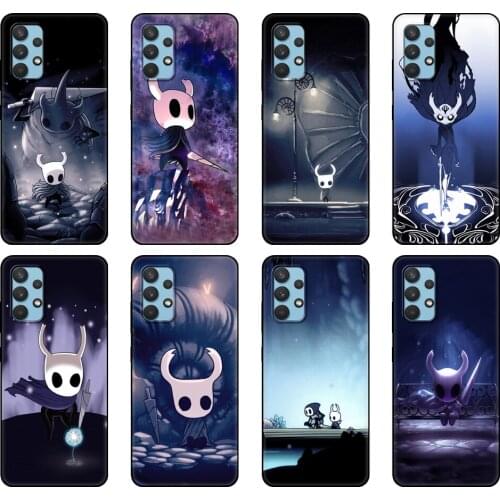 Black tpu Case For Samsung galaxy A32 A42 A52 A72 4g 5g S21 PLUS ultra back cover Hollow Knight