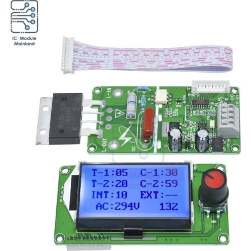 100A Digital LCD Spot Welder Welding Machine Double Dual Pulse Encoder Time Control Weld Module Board Electronic Controller
