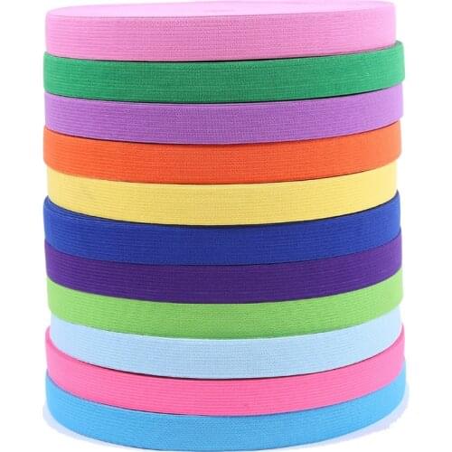 2CM Color Elastic Band Latex Silk Crocheted Edge Band Elastic Plain Weave Wide Elastic Tendon Rubber Band Craft Sewing Clothing