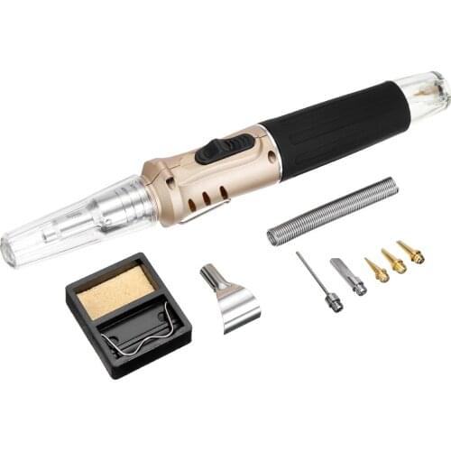HS-1115K Gas Soldering Iron Cordless Butane Welding Torch Pen Tool Kit Ignition Butane Gas Soldering Iron For Electrical Repair