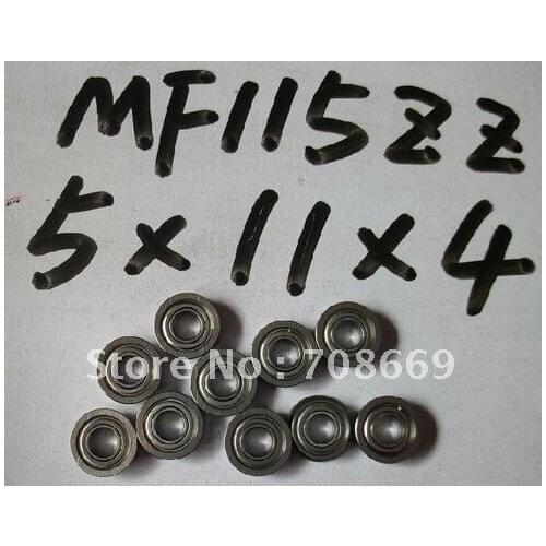 10pcs Miniature Flange Bearing 5x11x4mm 5x11x4 MF115ZZ