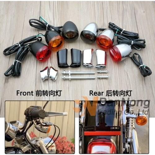 Motorcycle Front Rear turn signal signaling lights lamp For Harley Softail Dyna Sportster Fat Boy V-Rod XL883 XL 883 1200