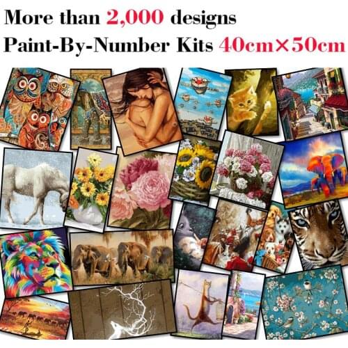 Mileelife Paintting By Numbers for Kids Adults DIY Beginner Oil Painting Kit Home Decoration