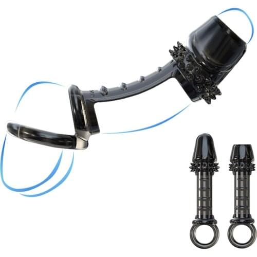 Penis Sleeve For man Time Delay Condom Male Penis Extension Sleeves Cocks Rings Adult Sex Toy for Men Stimulate the vaginal wall